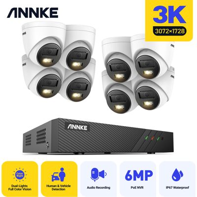 5mp Kits De Videovigilancia Exteriores 8 Cámara Vigilancia Visión Nocturna Sistema Seguridad Remote App/pc - Annke 5mp Kits De Videovigilancia Exteriores 8 Cámara Vigilancia Visión Nocturna Sistema Seguridad Remote App/pc - Annke