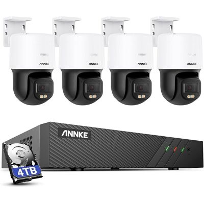 Annke Kit De Cámaras De Vigilancia Para Exteriores 3k Pt Poe Con 4 Cámaras Ip F.10 Con Visión Nocturna, Audio Bidireccional, Acceso Remoto, Alerta De Movimiento Y Disco Duro De 4 Tb. Annke Kit De Cámaras De Vigilancia Para Exteriores 3k Pt Poe Con 4 Cámaras Ip F.10 Con Visión Nocturna, Audio Bidireccional, Acceso Remoto, Alerta De Movimiento Y Disco Duro De 4 Tb.