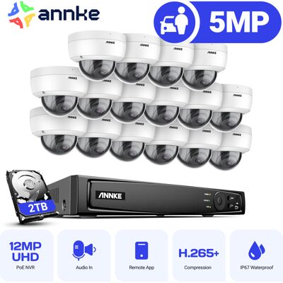 Sistema De Cámaras De Seguridad Vídeo 16 × Cámara Inteligente Visión Nocturna Acceso Remoto Kit Camara De Vigilancia 2tb - Annke Sistema De Cámaras De Seguridad Vídeo 16 × Cámara Inteligente Visión Nocturna Acceso Remoto Kit Camara De Vigilancia 2tb - Annke