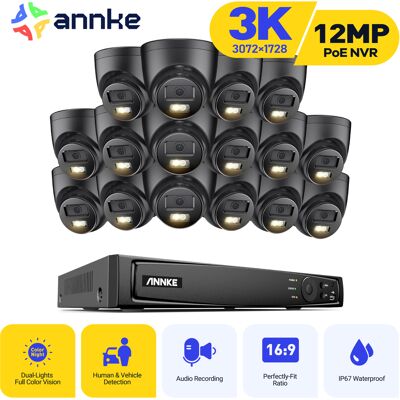 Cámara De Vigilancia Exterior Cable 3k, Kit De Videovigilancia Con Nvr 16 Canales Ip Poe 16x5mp, Visión Nocturna Color, Detección De Personas/vehículos - Annke Cámara De Vigilancia Exterior Cable 3k, Kit De Videovigilancia Con Nvr 16 Canales Ip Poe 16x5mp, Visión Nocturna Color, Detección De Personas/vehículos - Annke