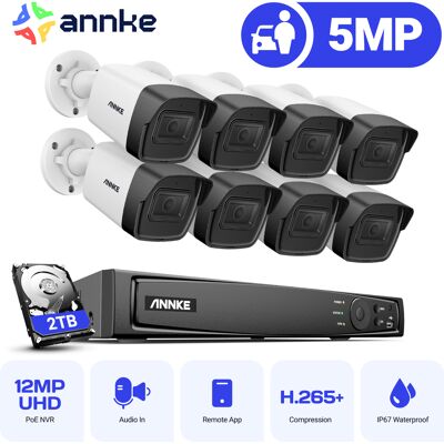 5mp Sistema De Cámaras Seguridad Poe Visión Nocturna Detección Movimient Grabación 24/7 8x5mp Cámara 2tb - Annke 5mp Sistema De Cámaras Seguridad Poe Visión Nocturna Detección Movimient Grabación 24/7 8x5mp Cámara 2tb - Annke