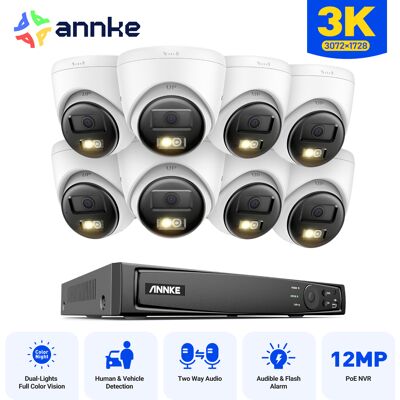 Kit De Cámara De Videovigilancia Exterior 5mp 16ch Con 8 Cámaras Ip,audio Bidireccional,visión Nocturna Ir,detección De Movimiento Inteligente Alerta Email App/pc Remota - Annke Kit De Cámara De Videovigilancia Exterior 5mp 16ch Con 8 Cámaras Ip,audio Bidireccional,visión Nocturna Ir,detección De Movimiento Inteligente Alerta Email App/pc Remota - Annke