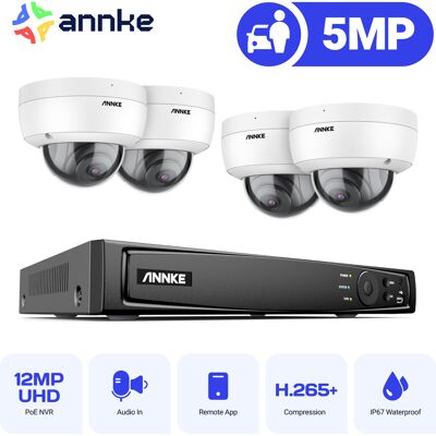 Annke - H500 Poe Kit De Videovigilancia,4x5mp Poe Cámaras,visión Nocturna Sistema De Cámara Exterior Annke - H500 Poe Kit De Videovigilancia,4x5mp Poe Cámaras,visión Nocturna Sistema De Cámara Exterior