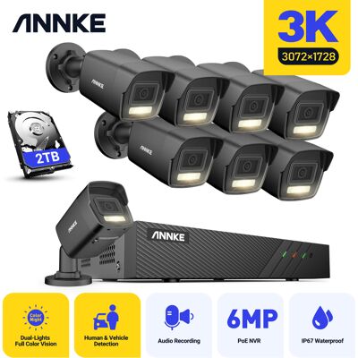 3k Kit De Videovigilancia Ip Poe Cámara Smart Doble Luz 8ch Nvr 8x5mp Visión Nocturna Grabación 24/7 Sistema De Seguridad Poe Cámara 2tb - Annke 3k Kit De Videovigilancia Ip Poe Cámara Smart Doble Luz 8ch Nvr 8x5mp Visión Nocturna Grabación 24/7 Sistema De Seguridad Poe Cámara 2tb - Annke