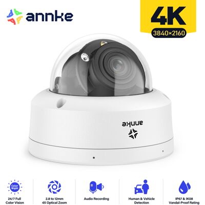 Annke - 4k Poe Cámara De Vigilancia 8mp Ip Cámara De Vigilancia Seguridad Exterior Cámara Visión Nocturna,2pcs Annke - 4k Poe Cámara De Vigilancia 8mp Ip Cámara De Vigilancia Seguridad Exterior Cámara Visión Nocturna,2pcs