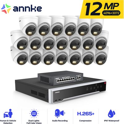 Annke 12mp Kit De Cámara Seguridad Exteriores,32ch Nvr 20 Cámara Poe Visión Nocturna App/pc Remoto Detección Movimiento Kit De Videovigilancia Annke 12mp Kit De Cámara Seguridad Exteriores,32ch Nvr 20 Cámara Poe Visión Nocturna App/pc Remoto Detección Movimiento Kit De Videovigilancia