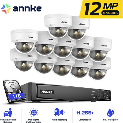 12mp Poe Kit De Videovigilancia,12 X Cámaras Exteriores Color Visión Nocturna Infrarrojos,micrófono Incorporado, Detección Personas/vehículos,24 /7 Sistema De Vigilancia 1tb - Annke 12mp Poe Kit De Videovigilancia,12 X Cámaras Exteriores Color Visión Nocturna Infrarrojos,micrófono Incorporado, Detección Personas/vehículos,24 /7 Sistema De Vigilancia 1tb - Annke