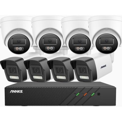 5mp Poe Sistema De Seguridad 8ch Nvr 4 Cámara Bullet Y 4 Cámara Tower Visión Nocturna A Color,1tb Hdd - Annke 5mp Poe Sistema De Seguridad 8ch Nvr 4 Cámara Bullet Y 4 Cámara Tower Visión Nocturna A Color,1tb Hdd - Annke