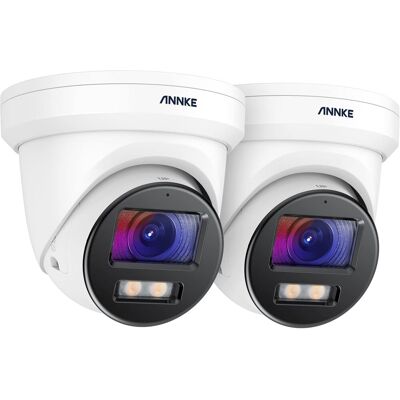 Annke - 4k Cámara De Seguridad Ip Poe Exterior Color Visión Nocturna Domo Impermeable Ip67,2pcs Annke - 4k Cámara De Seguridad Ip Poe Exterior Color Visión Nocturna Domo Impermeable Ip67,2pcs