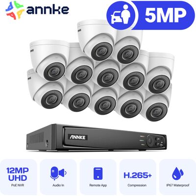 Annke - 5MP NVR 16CH - NVR 16CH - 12 Cámaras - Sistema de Seguridad Annke - 5MP NVR 16CH - NVR 16CH - 12 Cámaras - Sistema de Seguridad