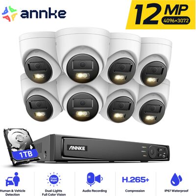 ANNKE - Kit de videovigilancia exterior 12MP - 8 canales PoE - audio - Kit de videovigilancia ANNKE - Kit de videovigilancia exterior 12MP - 8 canales PoE - audio - Kit de videovigilancia