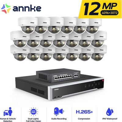 12mp Kit De Cámara Seguridad Cable,32ch Nvr 20 Cámara Poe Visión Nocturna Detección Movimiento Kit De Videovigilancia App/pc Remoto - Annke 12mp Kit De Cámara Seguridad Cable,32ch Nvr 20 Cámara Poe Visión Nocturna Detección Movimiento Kit De Videovigilancia App/pc Remoto - Annke