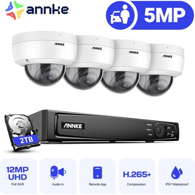 Annke - 8ch Kit De Cámara De Vigilancia 4k Nvr 4×5mp Cámara Visión Nocturna Cámara Domo Detección Movimiento Remoto Seguridad Sistema - 2tb Hdd Annke - 8ch Kit De Cámara De Vigilancia 4k Nvr 4×5mp Cámara Visión Nocturna Cámara Domo Detección Movimiento Remoto Seguridad Sistema - 2tb Hdd