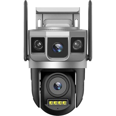 OEM Cámara De Seguridad De Doble Lente,cámara Ip Wifi,vigilancia Exterior Del Hogar,visualización En Triple Pantalla,resolución 6k De 4 Mp,negra OEM Cámara De Seguridad De Doble Lente,cámara Ip Wifi,vigilancia Exterior Del Hogar,visualización En Triple Pantalla,resolución 6k De 4 Mp,negra