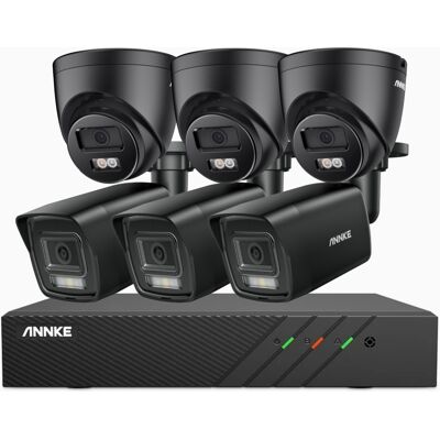 Annke 5mp Poe Sistema De Videovigilancia,6 Cámara Detección De Movimiento Color Visión Nocturna App/pc Remoto Annke 5mp Poe Sistema De Videovigilancia,6 Cámara Detección De Movimiento Color Visión Nocturna App/pc Remoto
