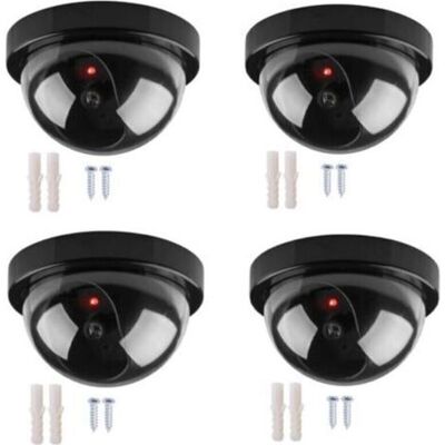 OEM Cámara Simulada, Juego De 4 Cámaras Domo Inalámbricas Negras, Simulación De Seguridad Para Exteriores Con Led Infrarrojos Realistas Para La Protección De Seguridad De Tiendas Y Hogares. OEM Cámara Simulada, Juego De 4 Cámaras Domo Inalámbricas Negras, Simulación De Seguridad Para Exteriores Con Led Infrarrojos Realistas Para La Protección De Seguridad De Tiendas Y Hogares.