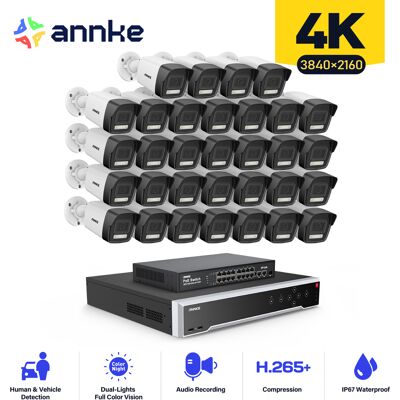 Cámara De Seguridad Exterior,32ch Nvr 32× Cámara Poe Detección Movimiento Visión Nocturna Kit De Videovigilancia - Annke Cámara De Seguridad Exterior,32ch Nvr 32× Cámara Poe Detección Movimiento Visión Nocturna Kit De Videovigilancia - Annke