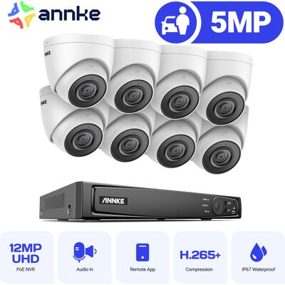 8ch Cámara De Videovigilancia Sistema Seguridad 4k Nvr 8×5mp Cámara Visión Nocturna Detección De Movimiento Remoto - Annke 8ch Cámara De Videovigilancia Sistema Seguridad 4k Nvr 8×5mp Cámara Visión Nocturna Detección De Movimiento Remoto - Annke