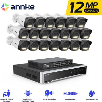 12mp Poe Cámara De Seguridad,32ch Nvr 20 Cámara Poe Visión Nocturna Detección Movimiento App/pc Remoto Kit De Videovigilancia - Annke 12mp Poe Cámara De Seguridad,32ch Nvr 20 Cámara Poe Visión Nocturna Detección Movimiento App/pc Remoto Kit De Videovigilancia - Annke
