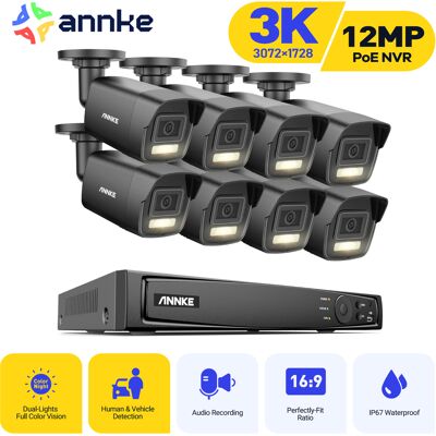 Kit Camara De Vigilancia Exterior Smart Luz Dual Con 8 Cámaras 5mp Visión Nocturna Alarma E-mail Sistema De Cámara App/pc Remoto - Annke Kit Camara De Vigilancia Exterior Smart Luz Dual Con 8 Cámaras 5mp Visión Nocturna Alarma E-mail Sistema De Cámara App/pc Remoto - Annke