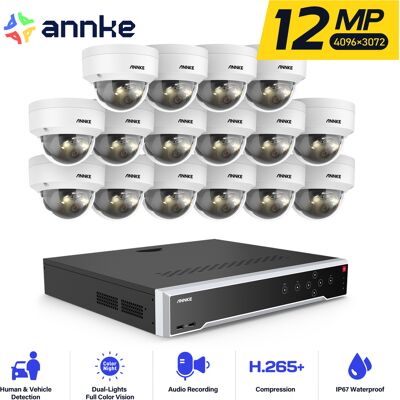 12mp Kit De Cámara Seguridad Cable,32ch Nvr 16 Cámara Poe Visión Nocturna Detección Movimiento Kit De Videovigilancia App/pc Remoto - Annke 12mp Kit De Cámara Seguridad Cable,32ch Nvr 16 Cámara Poe Visión Nocturna Detección Movimiento Kit De Videovigilancia App/pc Remoto - Annke