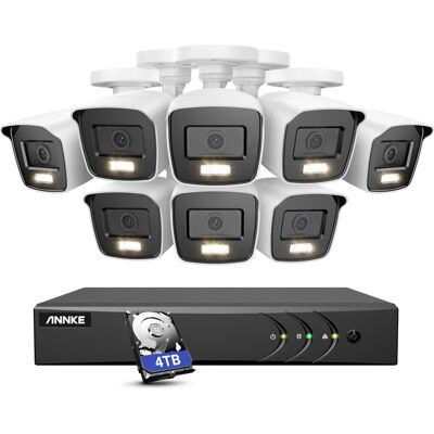 Annke 8ch Kit De Cámara De Seguridad Dvr 5mp 8 Cámaras Visión Nocturna A Color Alertas Correo Electrónico Detección Movimiento,4tb Hdd Annke 8ch Kit De Cámara De Seguridad Dvr 5mp 8 Cámaras Visión Nocturna A Color Alertas Correo Electrónico Detección Movimiento,4tb Hdd