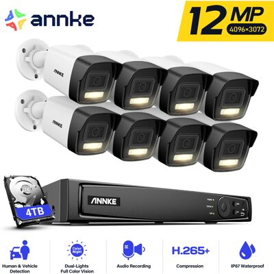 12mp Kit De Videovigilancia Poe 16 Canales,detección Inteligente De Personas Vehículos, Cámara Ip Poe Exteriores Impermeable 8x12mp, Grabación 24/7, Visión Nocturna Color 4tb - Annke 12mp Kit De Videovigilancia Poe 16 Canales,detección Inteligente De Personas Vehículos, Cámara Ip Poe Exteriores Impermeable 8x12mp, Grabación 24/7, Visión Nocturna Color 4tb - Annke