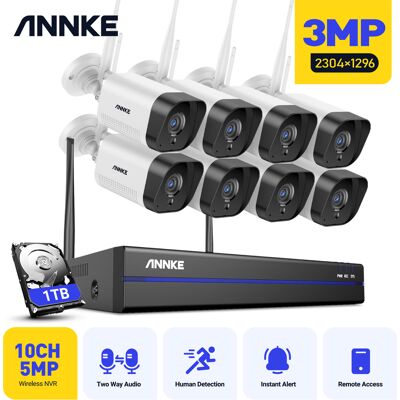 Annke - 3mp Kit De Cámara De Vigilancia Wifi Exterior Ir Visión Nocturna Détection Mouvement Sistema Cámara De Seguridad 8×cámaras 1tb Annke - 3mp Kit De Cámara De Vigilancia Wifi Exterior Ir Visión Nocturna Détection Mouvement Sistema Cámara De Seguridad 8×cámaras 1tb