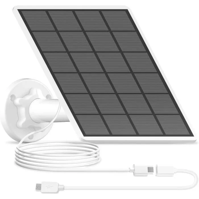 Anran Panel Solar 3w Blanco + Cable De 3m Para Cámara De Vigilancia Exterior Inalámbrica A Batería Anran Panel Solar 3w Blanco + Cable De 3m Para Cámara De Vigilancia Exterior Inalámbrica A Batería