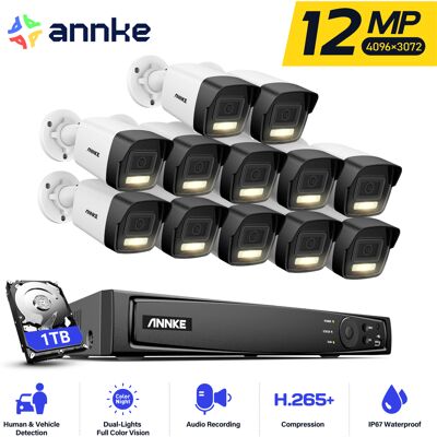 Annke 12mp Kit De Videovigilancia Poe 16 Canales,detección Inteligente De Personas Vehículos, Cámara Ip Poe Exteriores Impermeable 12x12mp, Grabación 24/7, Visión Nocturna Color 1tb Annke 12mp Kit De Videovigilancia Poe 16 Canales,detección Inteligente De Personas Vehículos, Cámara Ip Poe Exteriores Impermeable 12x12mp, Grabación 24/7, Visión Nocturna Color 1tb