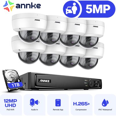 8ch Kit De Cámara De Vigilancia 4k Nvr 8×5mp Cámara Visión Nocturna Cámara Domo Detección Movimiento Remoto Seguridad Sistema - 1tb Hdd - Annke 8ch Kit De Cámara De Vigilancia 4k Nvr 8×5mp Cámara Visión Nocturna Cámara Domo Detección Movimiento Remoto Seguridad Sistema - 1tb Hdd - Annke