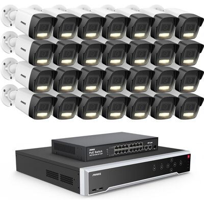 3k Cámara De Seguridad Exterior, 32ch Nvr 28 Cámara Ip Poe Detección De Personas Vehículos, Visión Nocturna Color, Kit De Videovigilancia,6tb Hdd - Annke 3k Cámara De Seguridad Exterior, 32ch Nvr 28 Cámara Ip Poe Detección De Personas Vehículos, Visión Nocturna Color, Kit De Videovigilancia,6tb Hdd - Annke