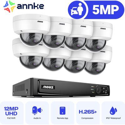 Kit De Videovigilancia Nvr 8 × Cámara Exterior Ip66 Micrófono Inteligente Sistema De Vigilancia Cámara Acceso Remoto - Annke Kit De Videovigilancia Nvr 8 × Cámara Exterior Ip66 Micrófono Inteligente Sistema De Vigilancia Cámara Acceso Remoto - Annke