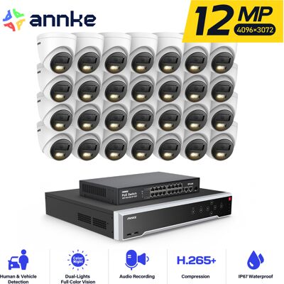 12mp Kit De Cámara Seguridad Exteriores,32ch Nvr 28 Cámara Poe Visión Nocturna App/pc Remoto Detección Movimiento Kit De Videovigilancia - Annke 12mp Kit De Cámara Seguridad Exteriores,32ch Nvr 28 Cámara Poe Visión Nocturna App/pc Remoto Detección Movimiento Kit De Videovigilancia - Annke