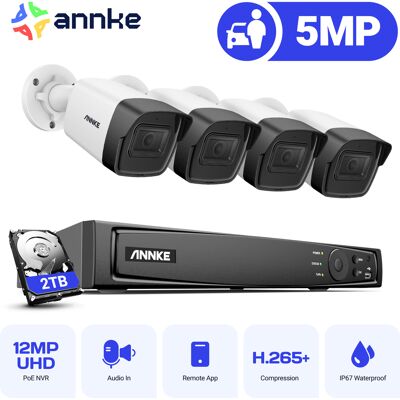ANNKE - 8CH NVR Kit - 4×5MP - Kit de Cámara de Seguridad ANNKE - 8CH NVR Kit - 4×5MP - Kit de Cámara de Seguridad