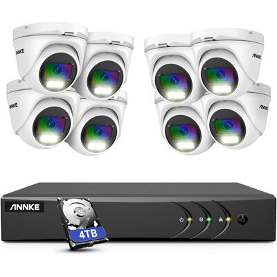 8ch Cctv Kit Dvr 8 2mp Cámara A Todo Color Visión Nocturna Sistema De Cámaras De Seguridad De Monitoreo Remoto Inteligente - 4tb Hdd - Annke 8ch Cctv Kit Dvr 8 2mp Cámara A Todo Color Visión Nocturna Sistema De Cámaras De Seguridad De Monitoreo Remoto Inteligente - 4tb Hdd - Annke