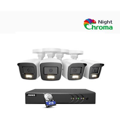 Annke - 8ch Kit De Cámara De Seguridad Dvr 5mp 4 Cámaras Visión Nocturna A Color Alertas Correo Electrónico Detección Movimiento,4tb Hdd Annke - 8ch Kit De Cámara De Seguridad Dvr 5mp 4 Cámaras Visión Nocturna A Color Alertas Correo Electrónico Detección Movimiento,4tb Hdd