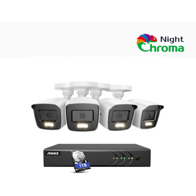 Annke - 8ch Kit De Cámara De Seguridad Dvr 5mp 4 Cámaras Visión Nocturna A Color Alertas Correo Electrónico Detección Movimiento,1tb Hdd Annke - 8ch Kit De Cámara De Seguridad Dvr 5mp 4 Cámaras Visión Nocturna A Color Alertas Correo Electrónico Detección Movimiento,1tb Hdd