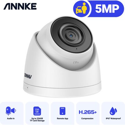 Annke - 5mp Poe Cámara De Seguridad Exterior Visión Nocturna Detección Movimiento Annke - 5mp Poe Cámara De Seguridad Exterior Visión Nocturna Detección Movimiento