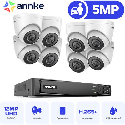 Poe Tower Cámaras De Videovigilancia 6mp Nvr 8x5mp Cámaras Sistema De Cámara Exterior,visión Nocturna - Annke Poe Tower Cámaras De Videovigilancia 6mp Nvr 8x5mp Cámaras Sistema De Cámara Exterior,visión Nocturna - Annke