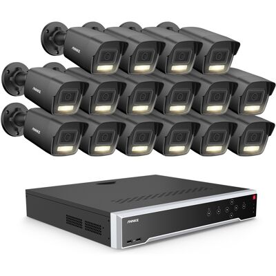 3k Cámara De Seguridad Exterior, 32ch Nvr 16 Cámara Ip Poe Visión Nocturna Color H.265+,remote Access Kit De Videovigilancia,6tb Hdd - Annke 3k Cámara De Seguridad Exterior, 32ch Nvr 16 Cámara Ip Poe Visión Nocturna Color H.265+,remote Access Kit De Videovigilancia,6tb Hdd - Annke
