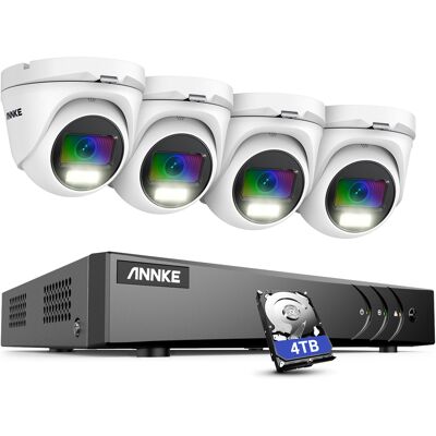 Annke - 8ch Cctv Kit Dvr 4 2mp Cámara A Todo Color Visión Nocturna Sistema De Cámaras De Seguridad De Monitoreo Remoto Inteligente - 4tb Hdd Annke - 8ch Cctv Kit Dvr 4 2mp Cámara A Todo Color Visión Nocturna Sistema De Cámaras De Seguridad De Monitoreo Remoto Inteligente - 4tb Hdd