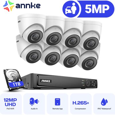8ch Cámara De Videovigilancia Sistema Seguridad 4k Nvr 8×5mp Cámara Visión Nocturna Detección De Movimiento Remoto,1tb - Annke 8ch Cámara De Videovigilancia Sistema Seguridad 4k Nvr 8×5mp Cámara Visión Nocturna Detección De Movimiento Remoto,1tb - Annke
