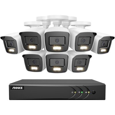 Annke - 8ch Kit De Cámara De Seguridad Dvr 5mp 8 Cámaras Visión Nocturna A Color Alertas Correo Electrónico Detección Movimiento Annke - 8ch Kit De Cámara De Seguridad Dvr 5mp 8 Cámaras Visión Nocturna A Color Alertas Correo Electrónico Detección Movimiento
