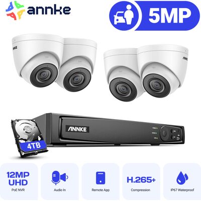 Annke - Poe Tower Cámaras De Videovigilancia 6mp Nvr 4x5mp Cámaras Sistema De Cámara Exterior,visión Nocturna 4tb Annke - Poe Tower Cámaras De Videovigilancia 6mp Nvr 4x5mp Cámaras Sistema De Cámara Exterior,visión Nocturna 4tb