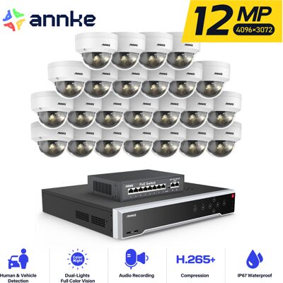 12mp Kit De Cámara Seguridad Cable,32ch Nvr 24 Cámara Poe Visión Nocturna Detección Movimiento Kit De Videovigilancia App/pc Remoto - Annke 12mp Kit De Cámara Seguridad Cable,32ch Nvr 24 Cámara Poe Visión Nocturna Detección Movimiento Kit De Videovigilancia App/pc Remoto - Annke