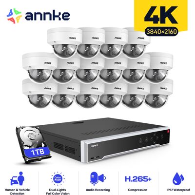 Kit De Videovigilancia Cable,32ch Nvr 16× Cámara Ip Poe Visión Nocturna Color App/pc Remote Kit De Videovigilancia,1tb Hdd - Annke Kit De Videovigilancia Cable,32ch Nvr 16× Cámara Ip Poe Visión Nocturna Color App/pc Remote Kit De Videovigilancia,1tb Hdd - Annke