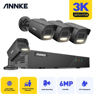 Annke - 3k Kit De Videovigilancia Ip Poe Cámara Smart Doble Luz 8ch Nvr 4x5mp Visión Nocturna Grabación 24/7 Sistema De Seguridad Poe Cámara Annke - 3k Kit De Videovigilancia Ip Poe Cámara Smart Doble Luz 8ch Nvr 4x5mp Visión Nocturna Grabación 24/7 Sistema De Seguridad Poe Cámara