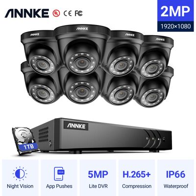 Annke - 8ch Sistema De Cámara Cctv De Seguridad 3k Dvr 81080p Smart Ir Visión Nocturna Kit Cctv De Monitoreo Remoto A Prueba De Agua - 1tb Hdd Annke - 8ch Sistema De Cámara Cctv De Seguridad 3k Dvr 81080p Smart Ir Visión Nocturna Kit Cctv De Monitoreo Remoto A Prueba De Agua - 1tb Hdd