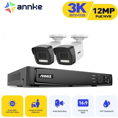 Annke - NVR 12MP - 2 cámaras - Sistema de Seguridad Annke - NVR 12MP - 2 cámaras - Sistema de Seguridad